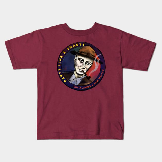 Oppenheimer "Party Like a Smarty" Kids T-Shirt by brendafleming